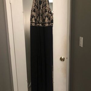 Black and gold gown